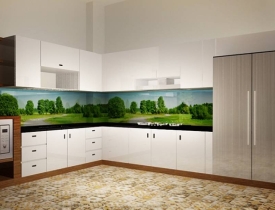 Giá tranh kính 3d ốp bếp - sản phẩm đáng tự hào của Đại Phát Window