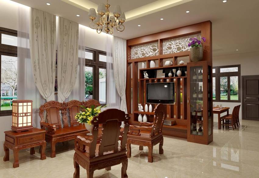 45 mẫu vách ngăn trang trí phòng khách tuyệt đẹp