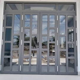 Cửa 4 cánh nhôm xinfa Chia ô 